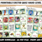 Printable Easter Character Picture Quiz Hard Level   Etsy Uk With Easter Dingbats Printable