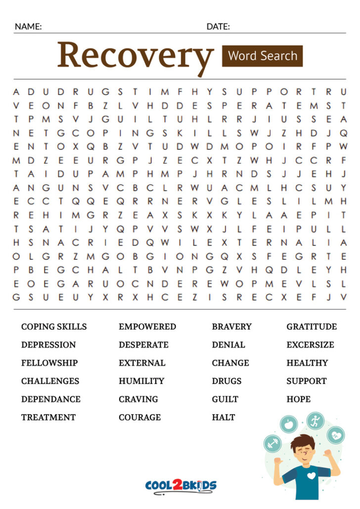 Recovery Crossword Puzzle
