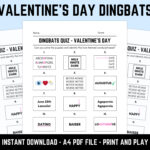 Printable Valentine’s Day Dingbats Picture Quiz: Downloadable Rebus  Puzzles, Pub Quiz Sheets With Easter Dingbat Puzzle Free Printable