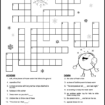 Printable Winter Crossword Puzzles For Kids   Tree Valley Academy Regarding Printable Syllacrostic