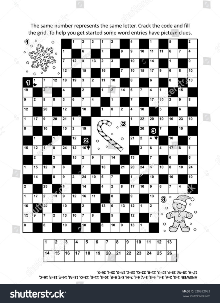 Christmas Puzzle Page For Adults