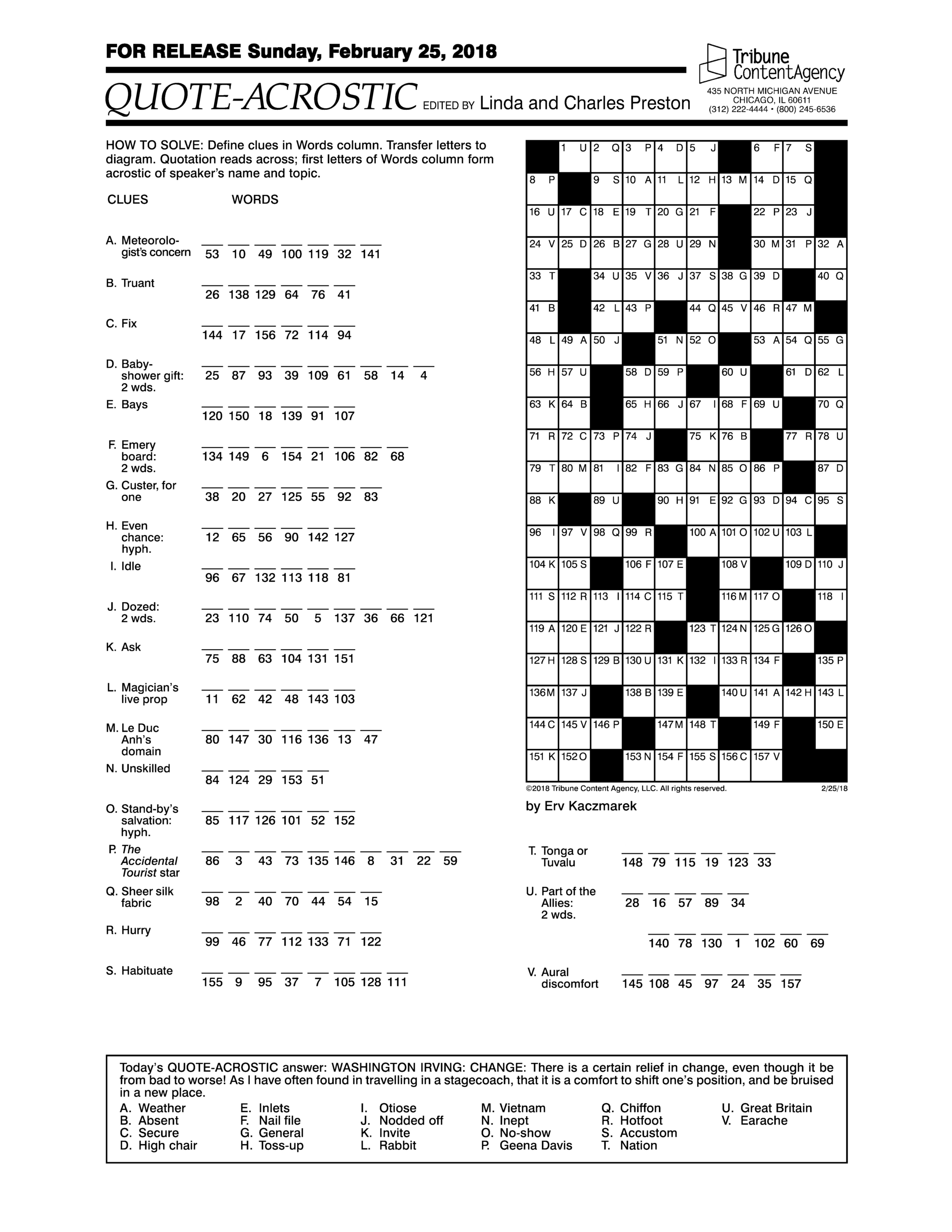 Quote-Acrostic inside Acrostic Puzzles Printable