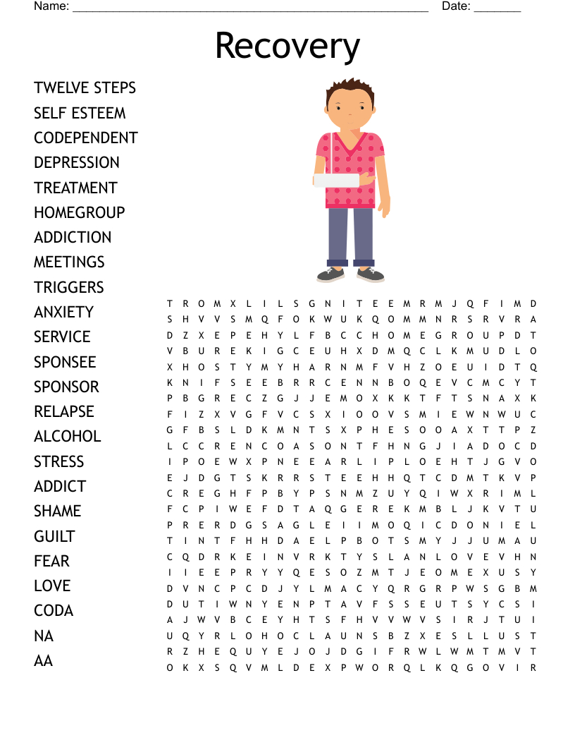 Relapse Prevention Crossword - Wordmint in Relapse Prevention Crossword Puzzle