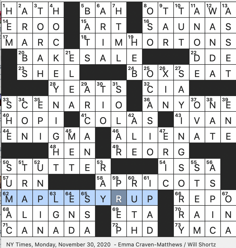 Rex Parker Does The Nyt Crossword Puzzle: Leafs-Watching Time regarding Diversion Crossword Toronto