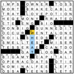 Rex Parker Does The Nyt Crossword Puzzle: November 2019 With Crossword Frank Longo Curses To Courses