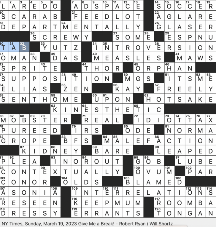 Advocate Printable Longo Crossword