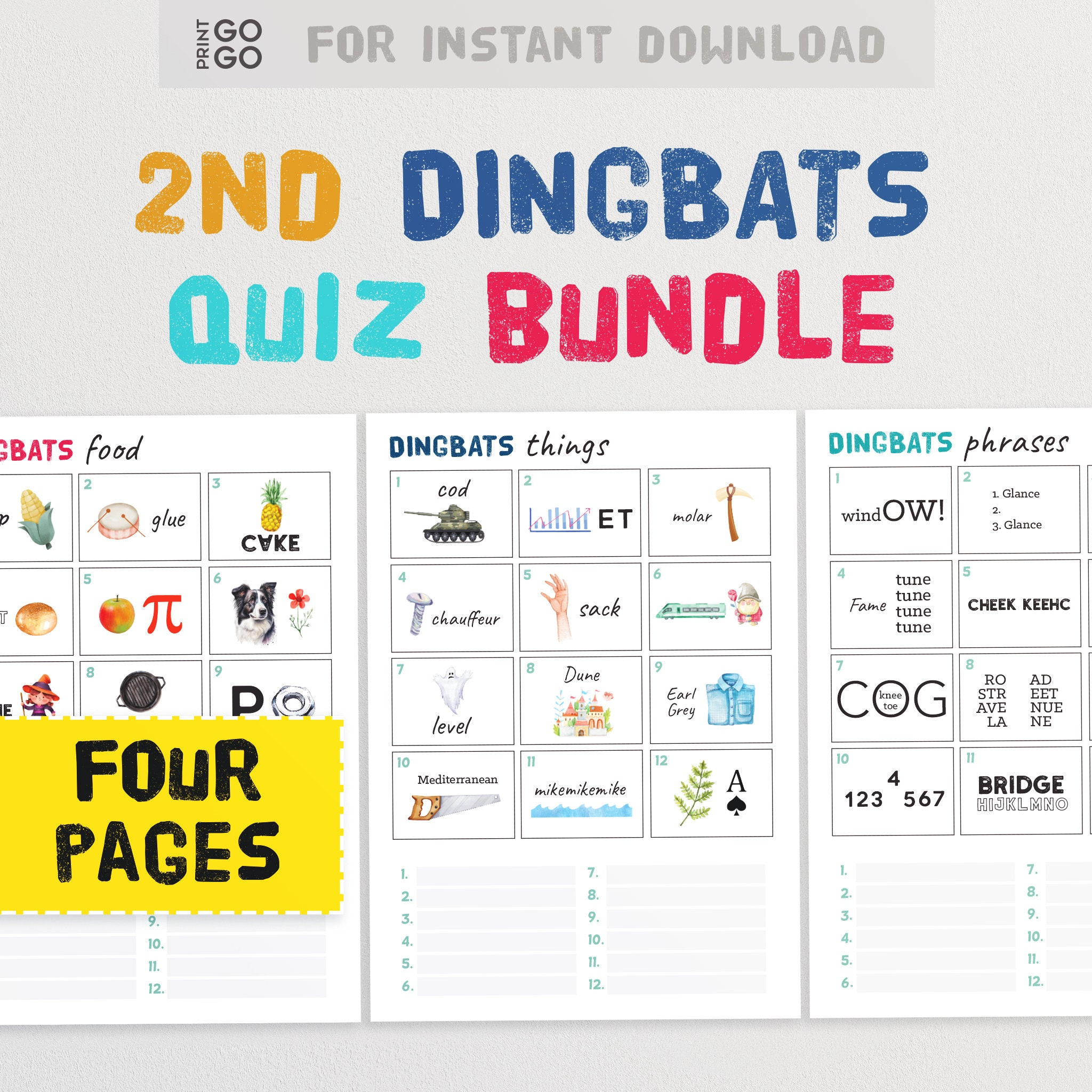 Second Dingbats Picture Quiz Puzzles - The Fun Guess The Phrase pertaining to Dingbats For Seniors