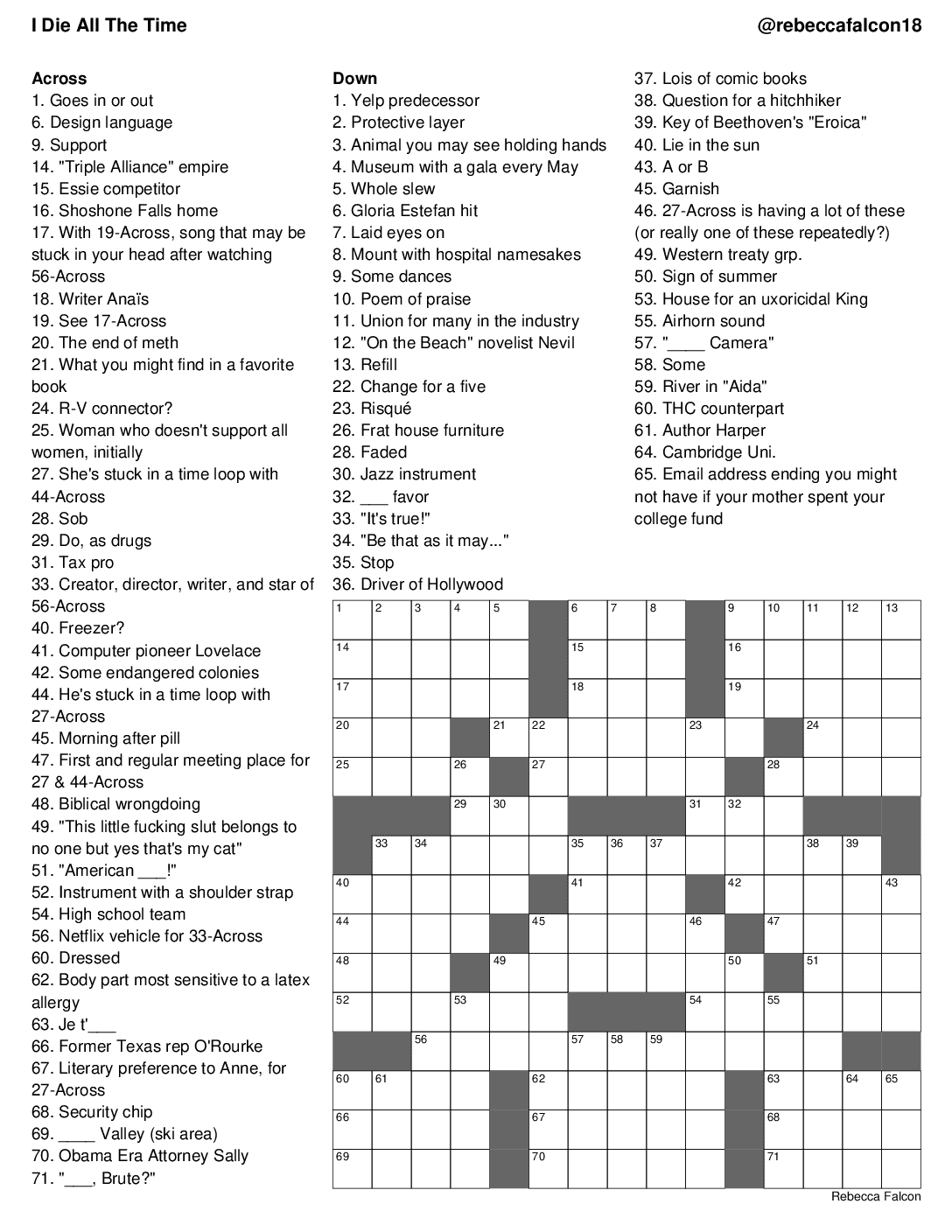 Solve The Puzzle - The New York Times throughout New York Times Sunday Crossword Printable Free Download