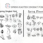 Spring And Easter Flowers Dingbat 2 Fonts In Easter Dingbat With Answers