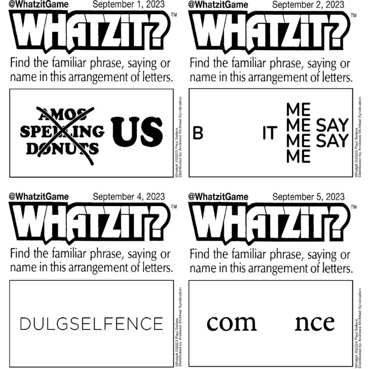 Whatzit Puzzles with Answers
