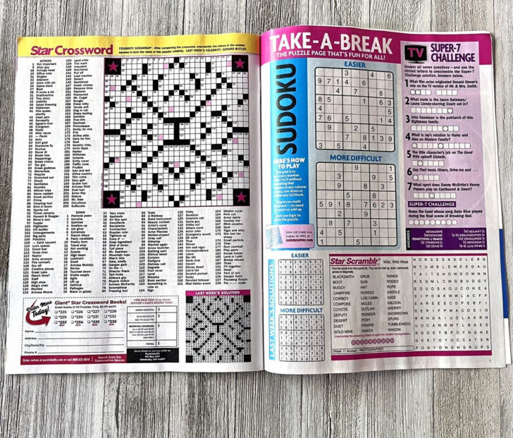 Star Magazine Crossword Puzzle Printable Star Magazine Crossword Puzzle Printable