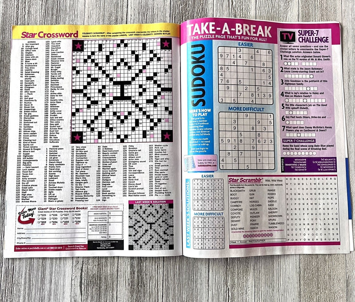 Star Magazine March 18, 2024 Undatable Tom Cruise Dumped Again | Ebay within Star Magazine Crossword Puzzle Printable