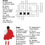 Super Heroes Crossword   Wordmint Throughout Easy Superhero Crossword Puzzles