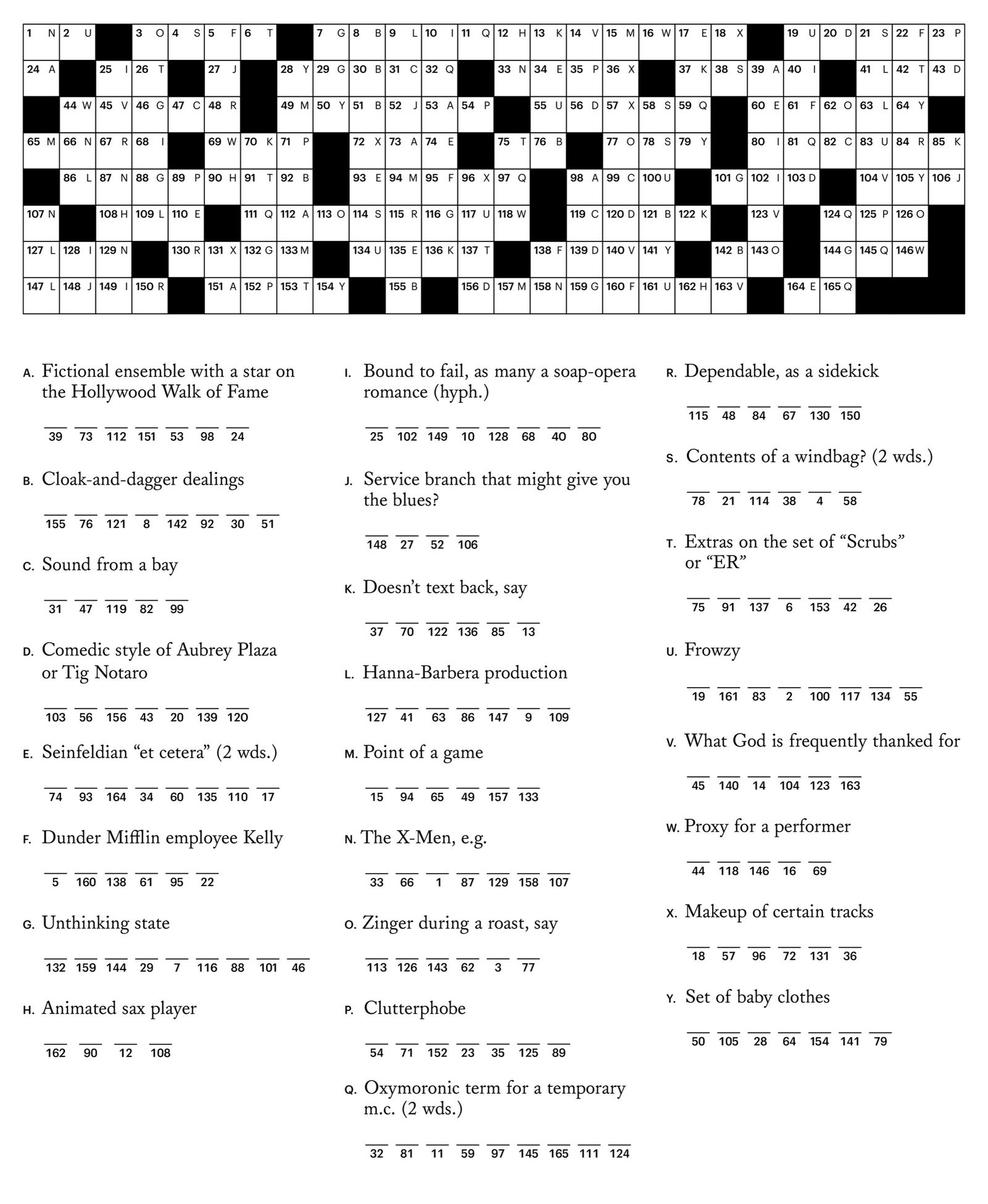 The Acrostic Puzzle | The New Yorker intended for Acrostic Puzzles Printable
