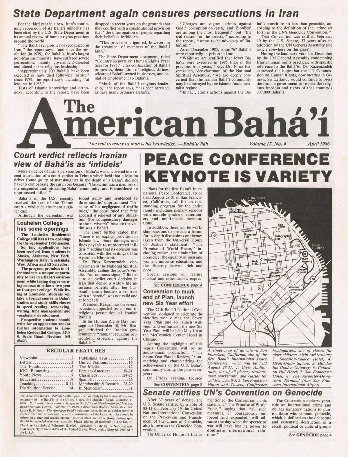 The American Bahá&amp;#039;Í/Volume 17/Issue 4/Text - Bahaiworks, A Library in Frank Longo Crossword Advocate Printable