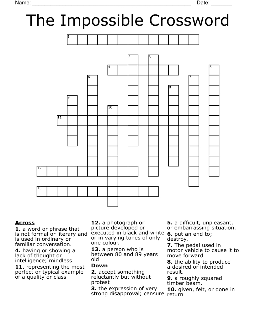 The Impossible Crossword - Wordmint with Impossible Crossword Puzzle