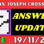 Thomas Joseph Crossword Clue Answers For Nov 19 2024 | Solved Intended For Thomas Joseph Daily Crossword Printable Free