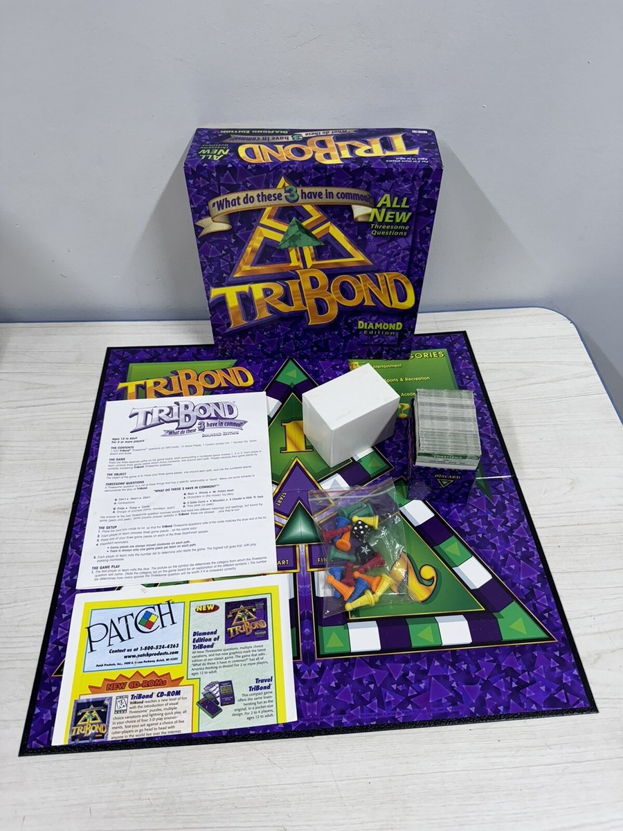 Tribond Vtg Board Game 1998 Complete All Pieces Counted. within Tribond Answer To Sun Top Hard