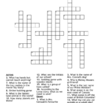Trivia Questions Crossword   Wordmint Throughout Printable Quiz Questions With Answers Crossword Style
