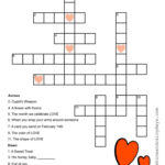 Valentine Crossword Puzzle Within Valentine Crossword Puzzle For Adults