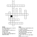 Valentines Day Crossword Puzzel   Wordmint Regarding Hard Valentine Crossword Puzzle