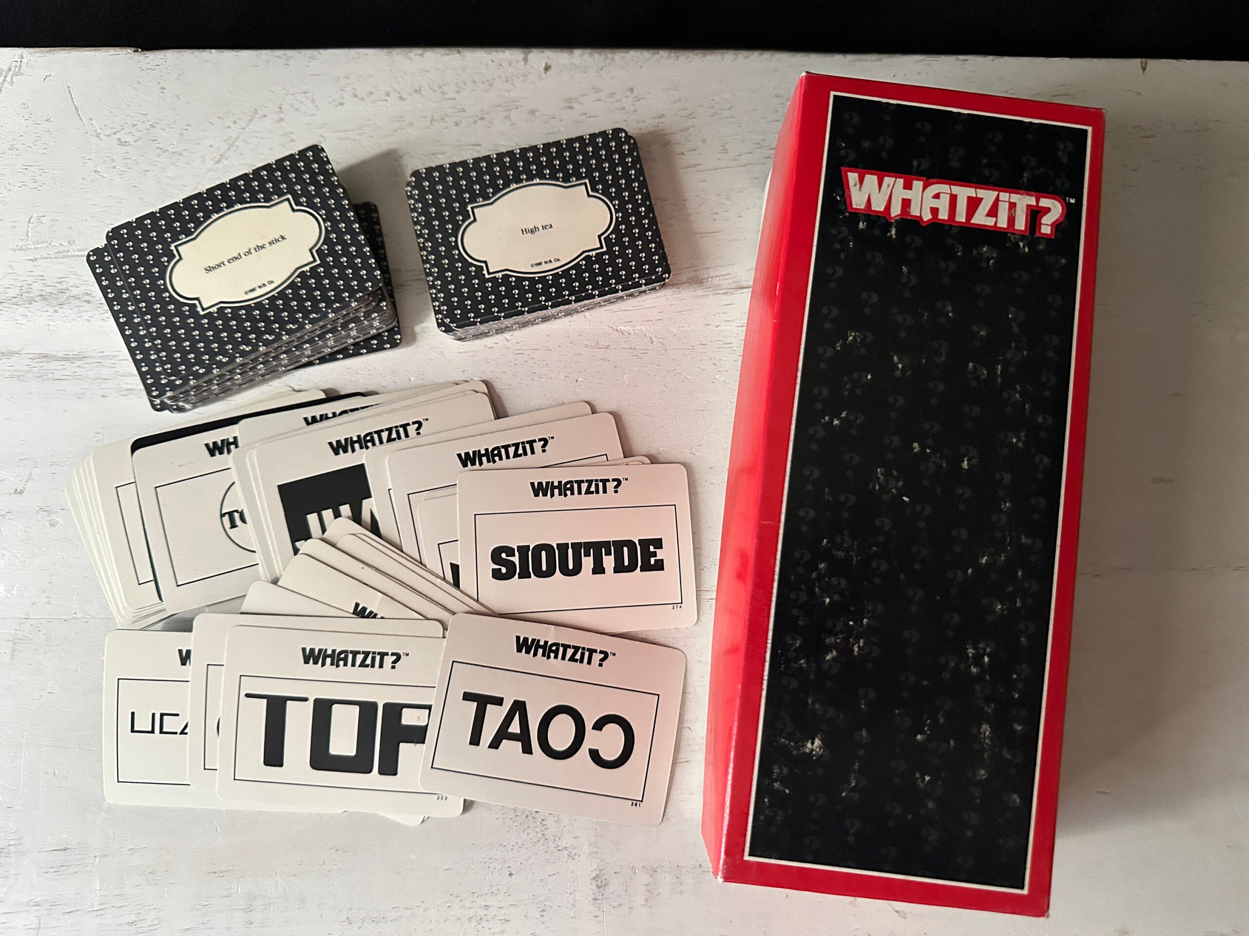 Vintage 1987 Whatzit? Game Cards Only in Whatzit Cards Printable
