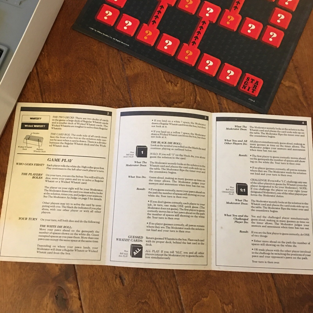 Vintage 1987 Whatzit? The Game Of Fractured Phrases Board Game Milton Bradley within Whatzit Initial Puzzle Answer