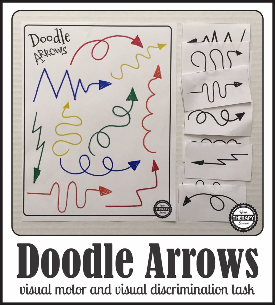 Visual Discrimination Game - Doodle Arrows (Free Printable) - Your within Printable Arrow Word Games
