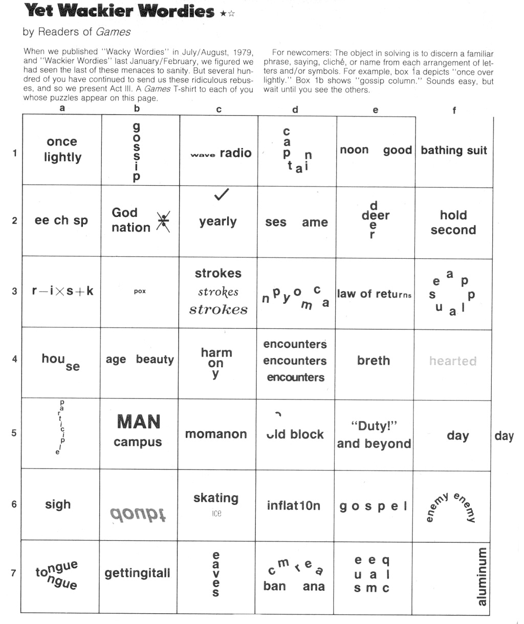 Wackie Wordies #59 for Wacky Wordies Easy Answers