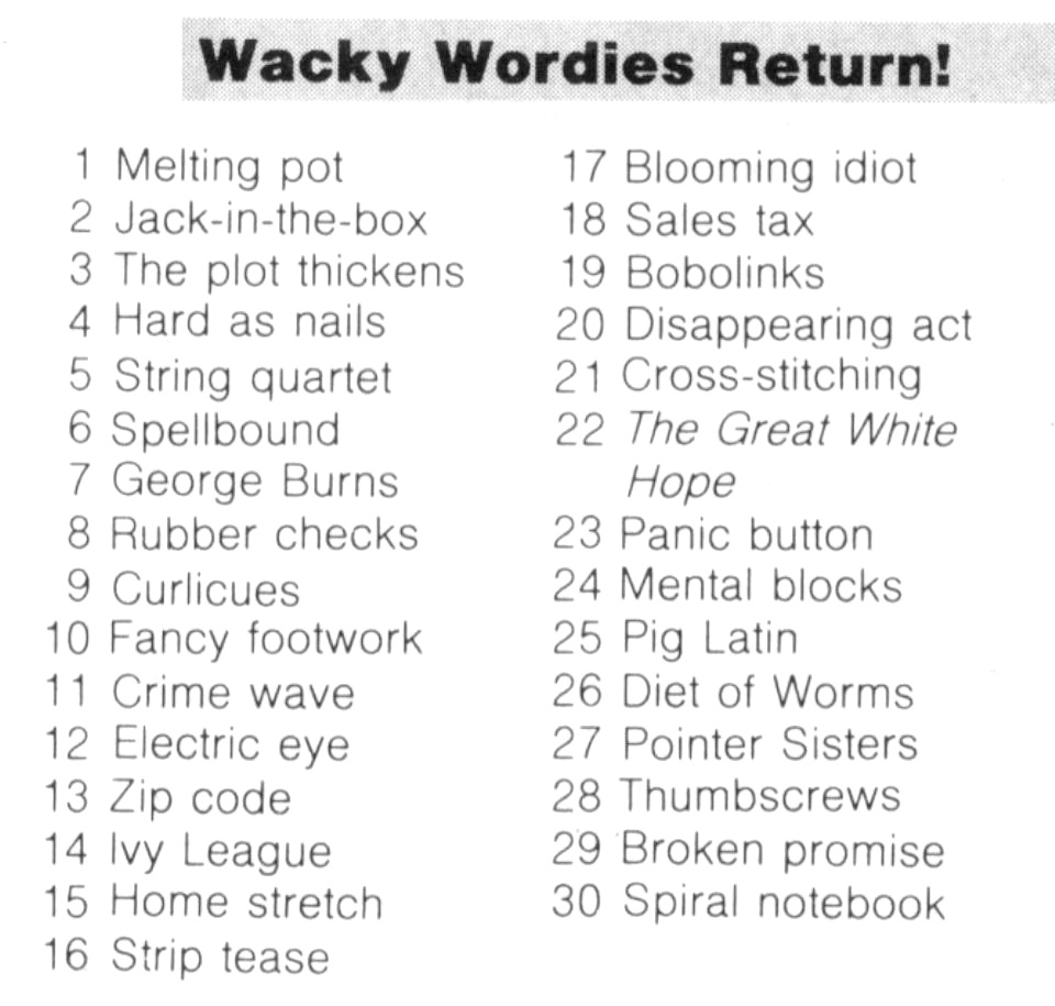 Wackie Wordies #62 regarding Wacky Wordies Notebook Answer Key 20