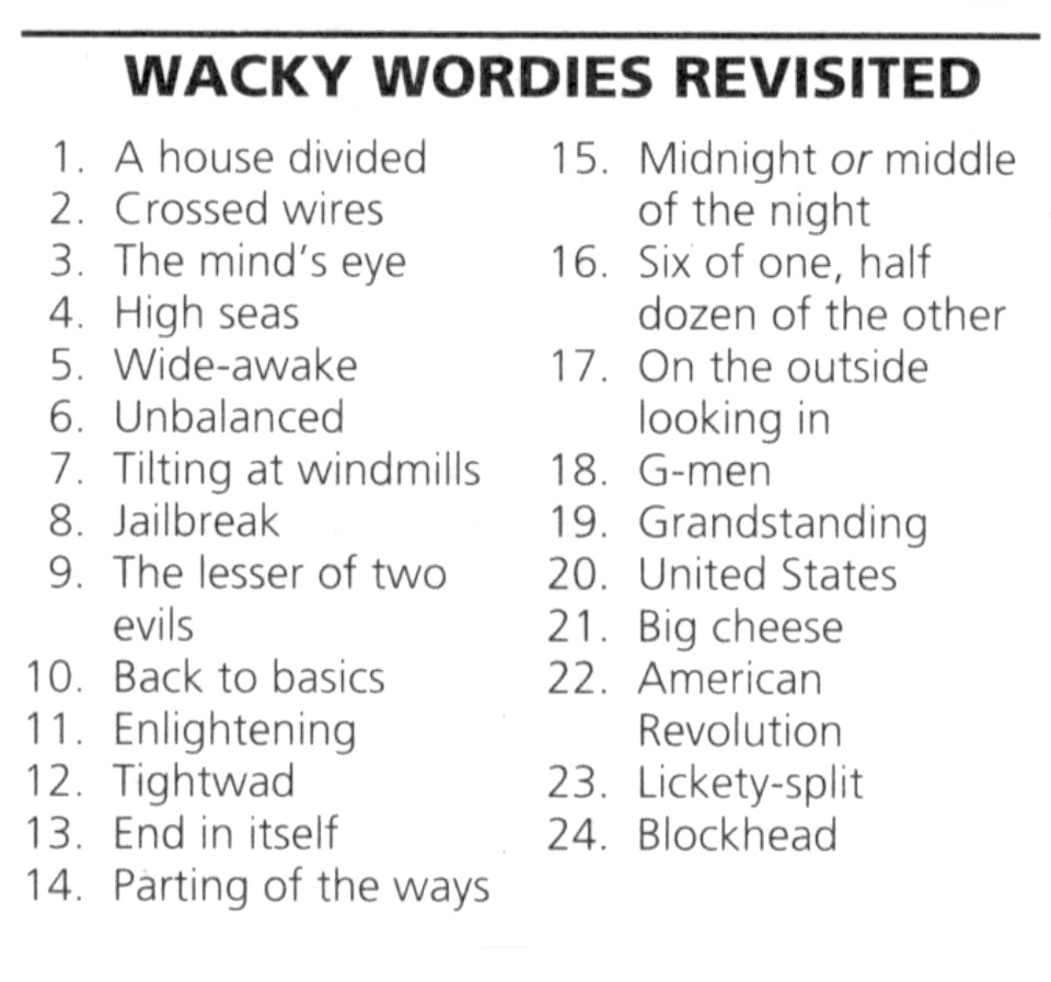 Wackie Wordies #68 pertaining to Wacky Wordies 68
