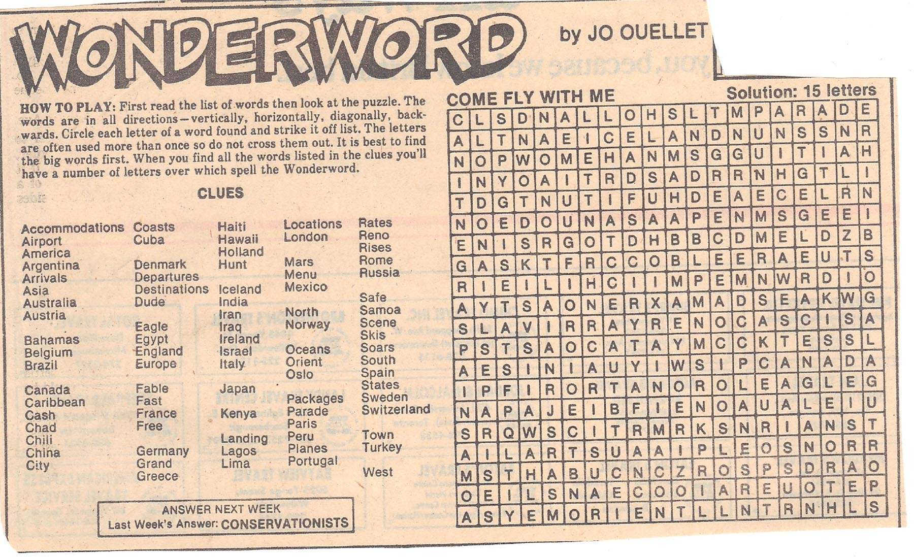 Wonderword Lives Forever! - Wonderword Main Site with Wonderword Today’s Puzzle