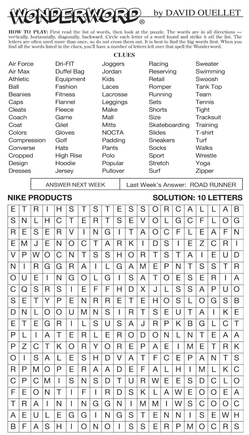 Wonderword - Puzzles inside Wonderword Today’s Puzzle