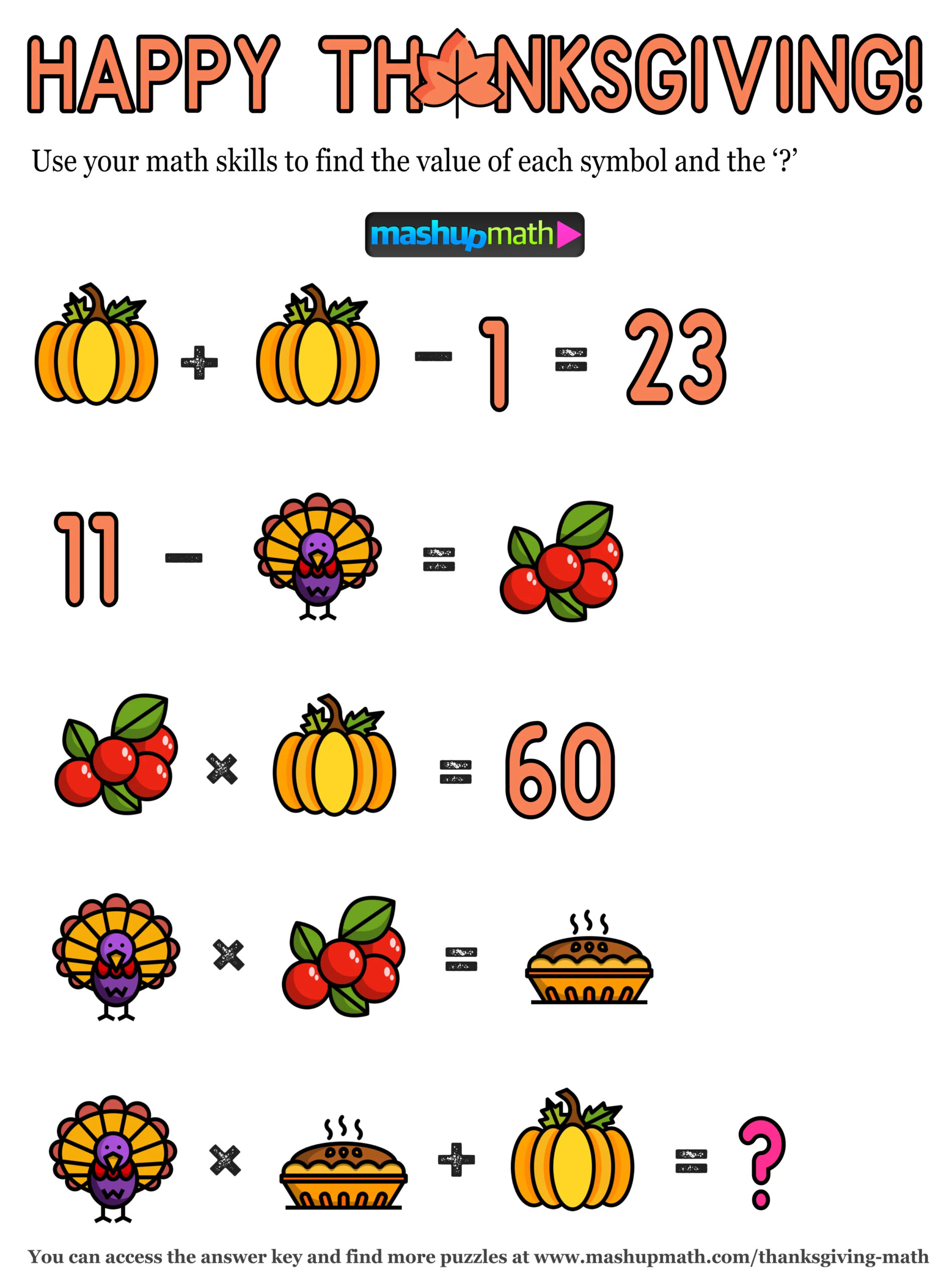 12 thanksgiving math activities for grades 1 8 mashup math inside math puzzles thanksgiving scaled 12 Thanksgiving Math Activities For Grades 1-8 — Mashup Math inside Math Puzzles Thanksgiving