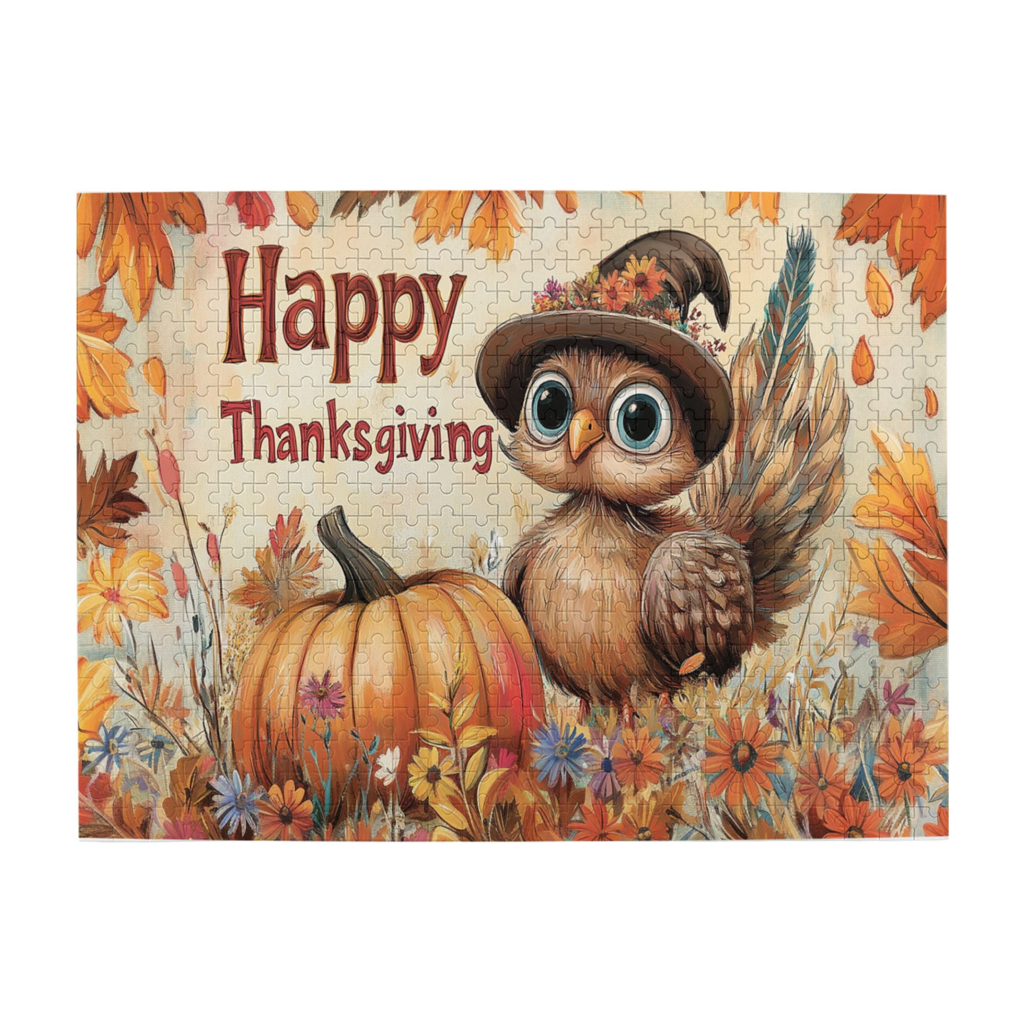 500 pcs 500 piece puzzle for adults pumpkin and cute turkey happy pertaining to 500 piece thanksgiving puzzle 500 Pcs 500 Piece Puzzle For Adults Pumpkin And Cute Turkey Happy pertaining to 500 Piece Thanksgiving Puzzle