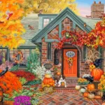 Autumn Welcome   1000 Piece Jigsaw Puzzlevermont Christmas For Jigsaw Puzzle Thanksgiving