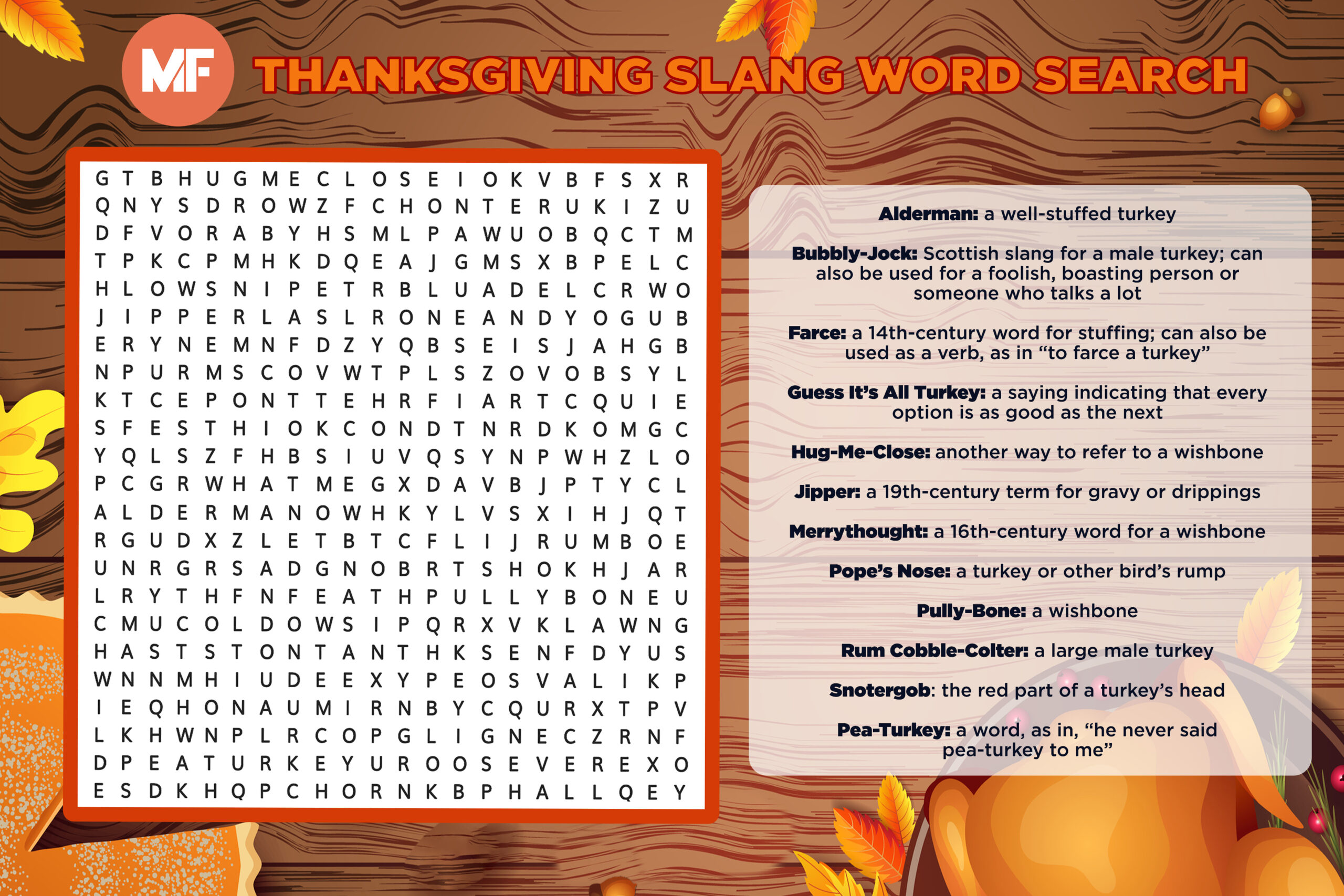 Can You Spot All 12 Old-Timey Terms In Our Thanksgiving Word Search? throughout Thanksgiving A Massive Word Search Puzzle