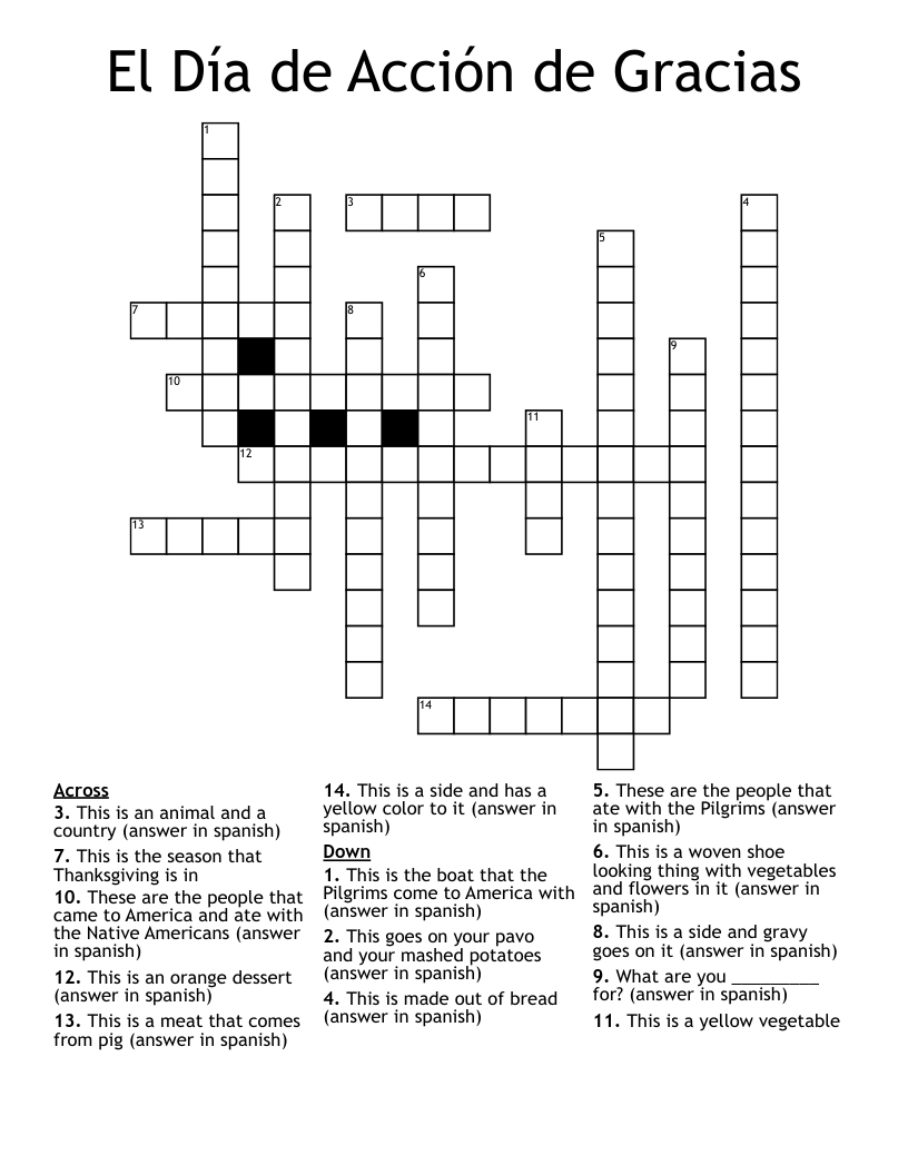 el dia de accion de gracias crossword wordmint in spanish thanksgiving crossword puzzle answers El Día De Acción De Gracias Crossword - Wordmint in Spanish Thanksgiving Crossword Puzzle Answers