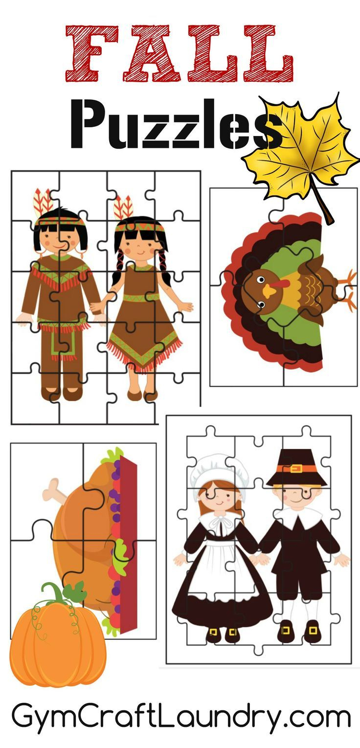 Fall And Thanksgiving Puzzle Activities Printables inside Thanksgiving Puzzles For Kids