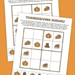 Free Printable Thanksgiving Sudoku Puzzle   Pjs And Paint With Thanksgiving Sudoku Puzzle Answers