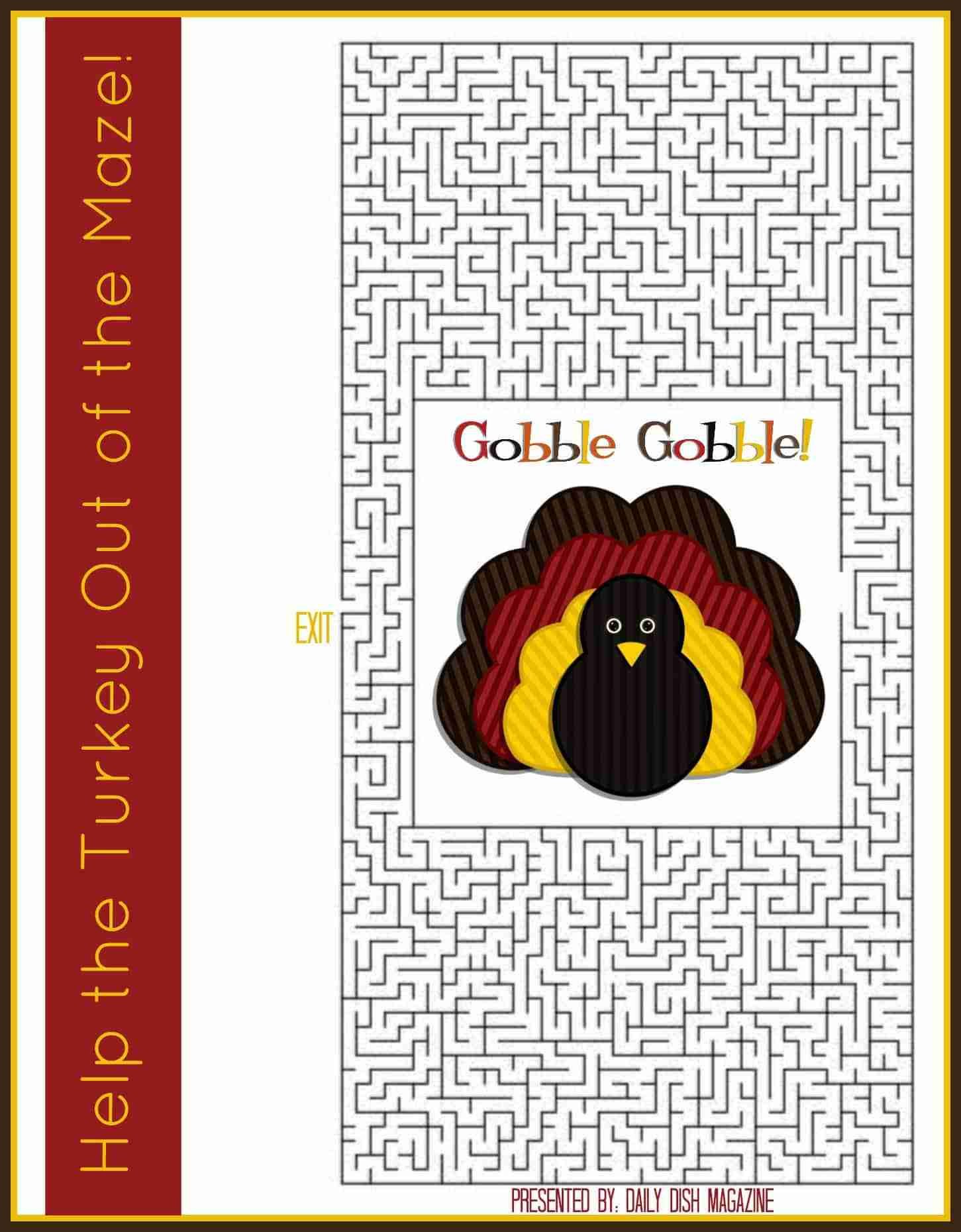 Free Thanksgiving Puzzles ~ Word Search And Maze Printable - Daily inside Daily Dish Magazine Thanksgiving Puzzles Answers