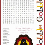 Free Thanksgiving Puzzles ~ Word Search And Maze Printable   Daily Pertaining To Thanksgiving Puzzle Sheets