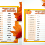 Free Thanksgiving Word Scramble Printable (With Answers) For Puzzles To Print Thanksgiving Word Scramble Answers
