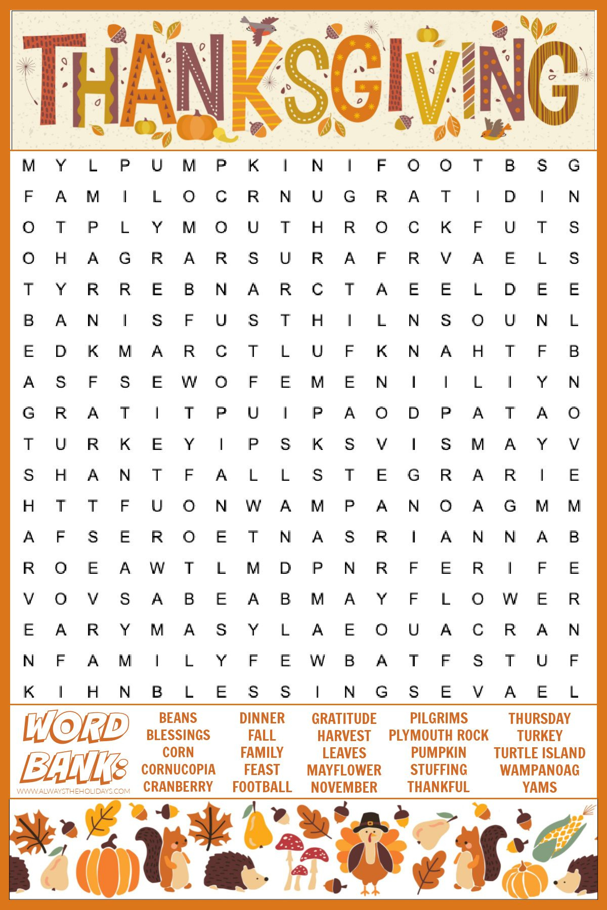 free thanksgiving word search printable with answers included throughout adult thanksgiving puzzles Free Thanksgiving Word Search Printable - With Answers Included throughout Adult Thanksgiving Puzzles