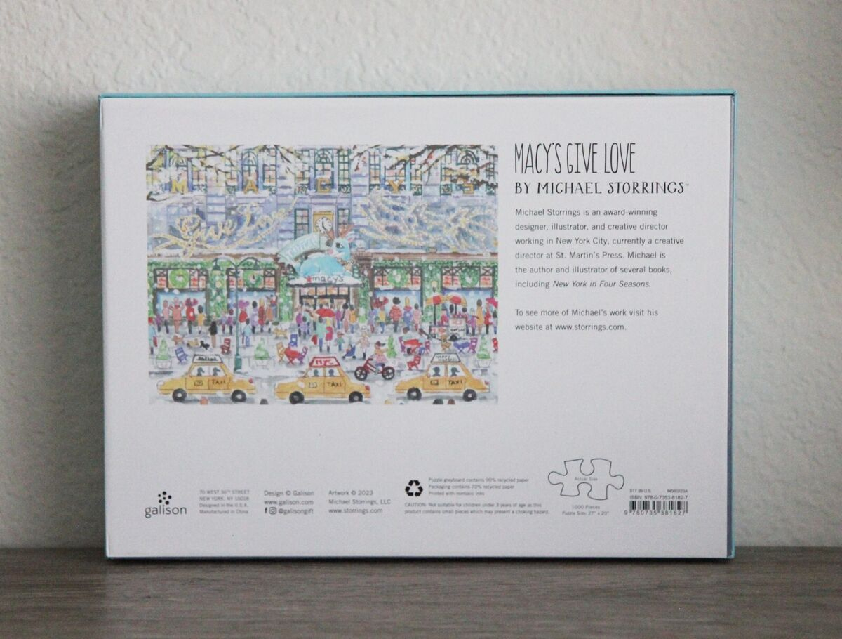 Galison Michael Storrings Macy&amp;#039;S Give Love Puzzle 1000 Pc with regard to Michael Storrings Thanksgiving Puzzle