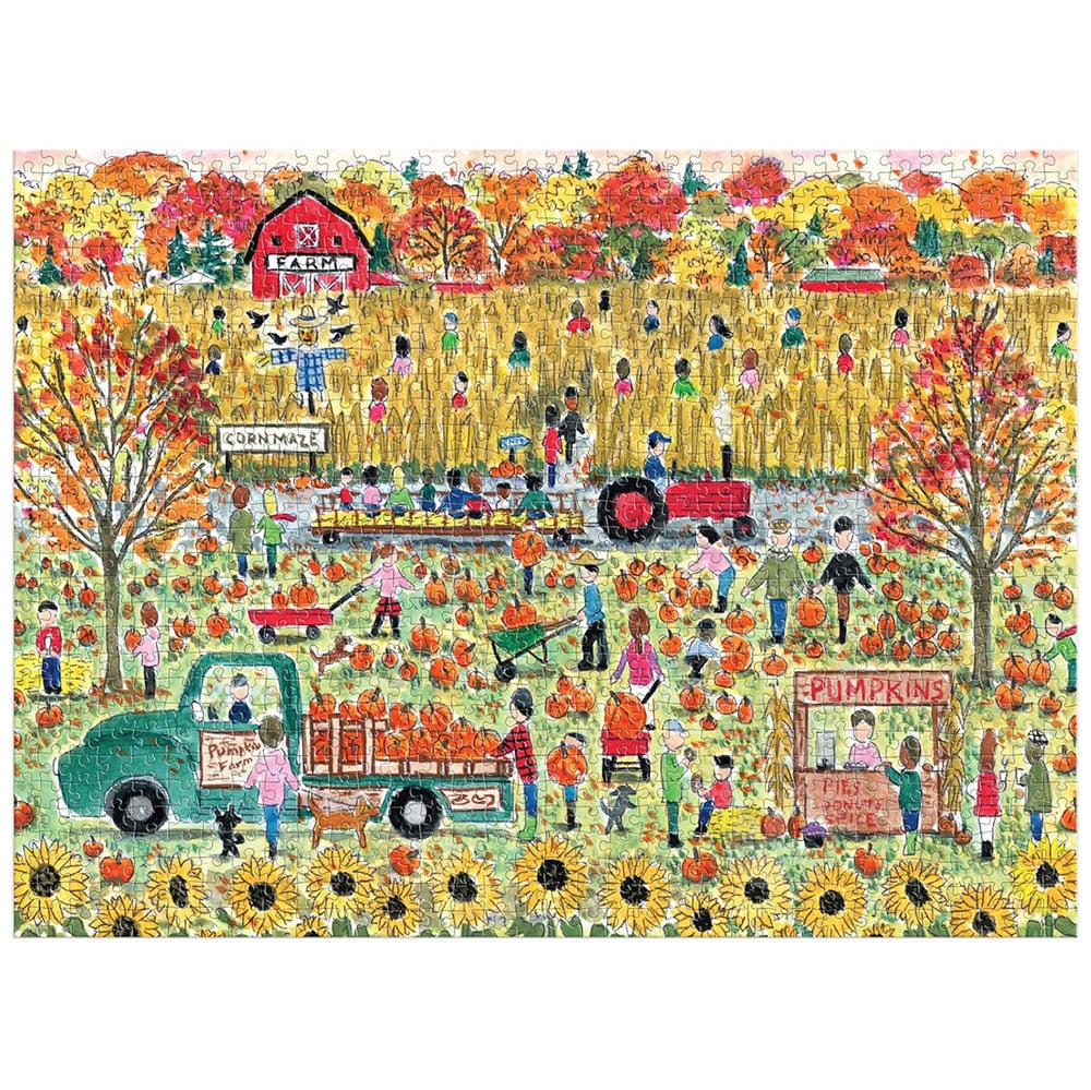 Galison Michael Storrings Pumpkin Patch Puzzle 1000Pcs - Puzzles pertaining to Michael Storrings Thanksgiving Puzzle