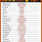 Get A Free Printable Thanksgiving Word Scramble With Answers With Regard To Puzzles To Print Thanksgiving Word Scramble Answers