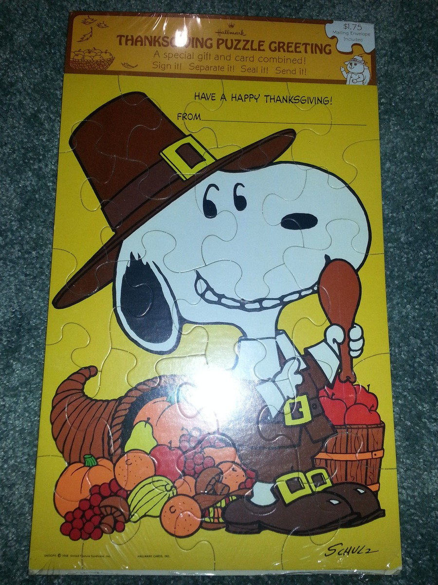 hallmark vintage greeting card happy thanksgiving 1958 snoopy puzzle schulz new inside snoopy thanksgiving puzzle Hallmark Vintage Greeting Card Happy Thanksgiving 1958 Snoopy Puzzle Schulz New inside Snoopy Thanksgiving Puzzle