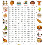 Happy Thanksgiving   Wordsearch Puzz…: English Esl Worksheets Pdf Throughout Happy Thanksgiving Puzzle