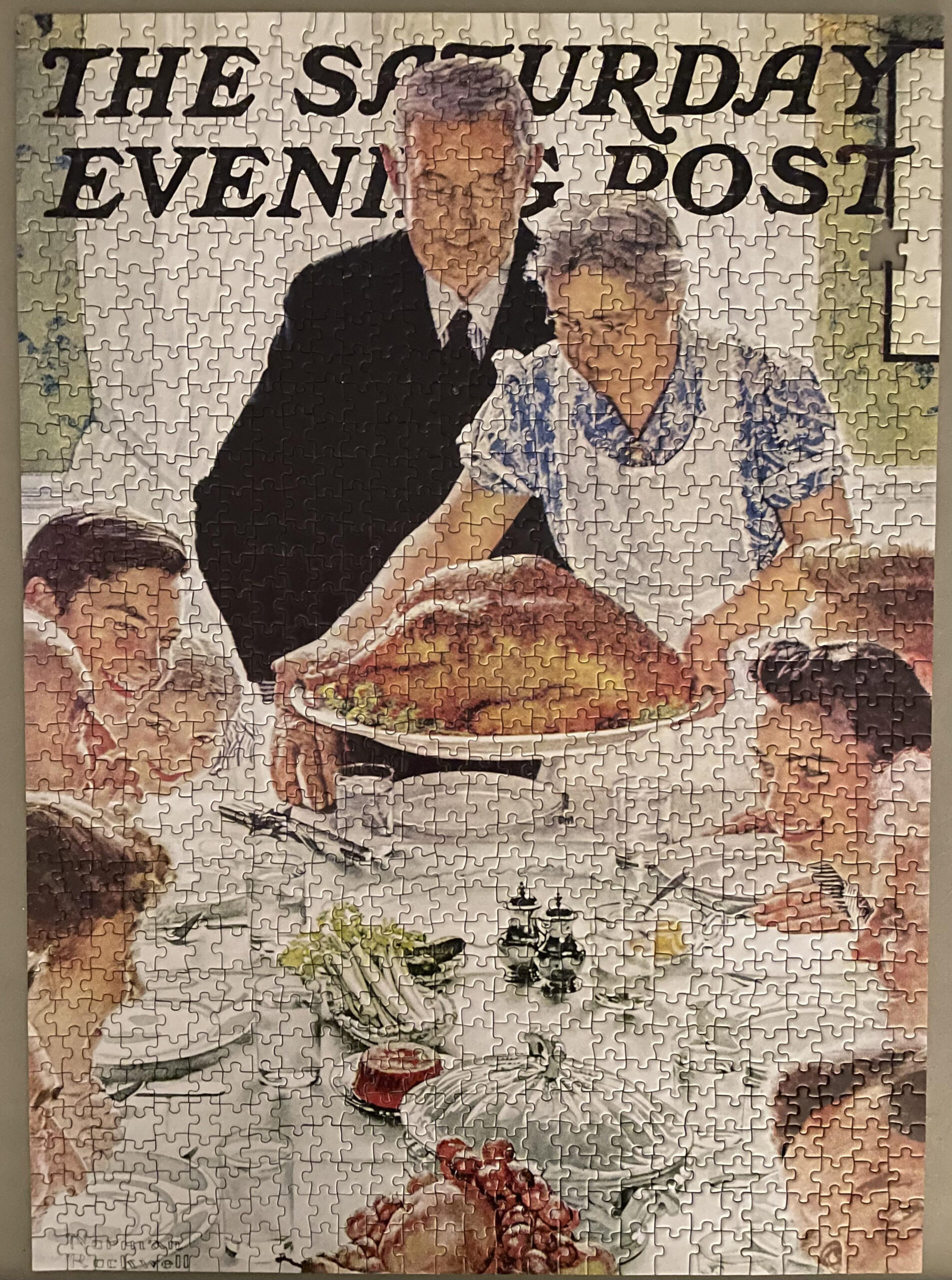 Norman Rockwell: Freedom From Want, Master Pieces - 1000 Pieces throughout Norman Rockwell Thanksgiving Puzzle